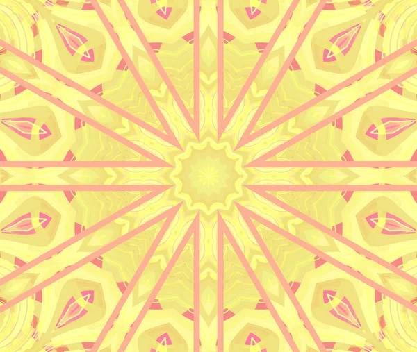 Naadloze ronde star ornament geel paars roze — Stockfoto