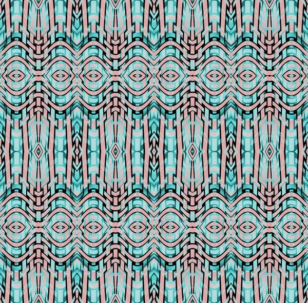 シームレスな複雑な楕円パターン ターコイズ アクアマリン ピンク ブラック — ストック写真