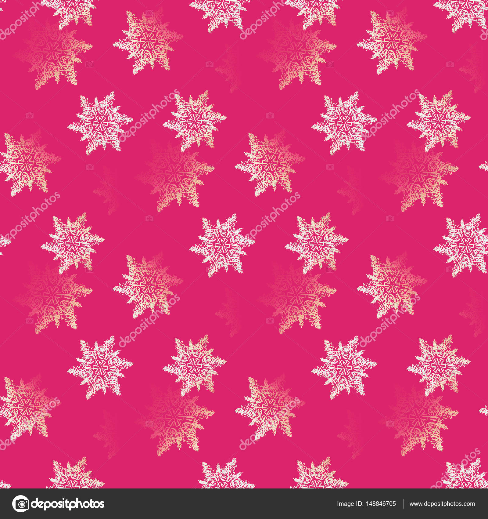 Abstract Stars Pattern Bright Pink White Light Brown Blurred