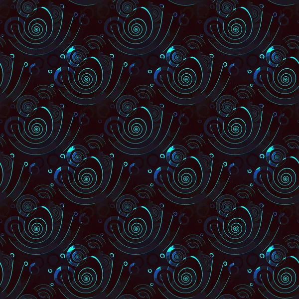 Spirale fără sudură model turcoaz albastru negru — Fotografie, imagine de stoc