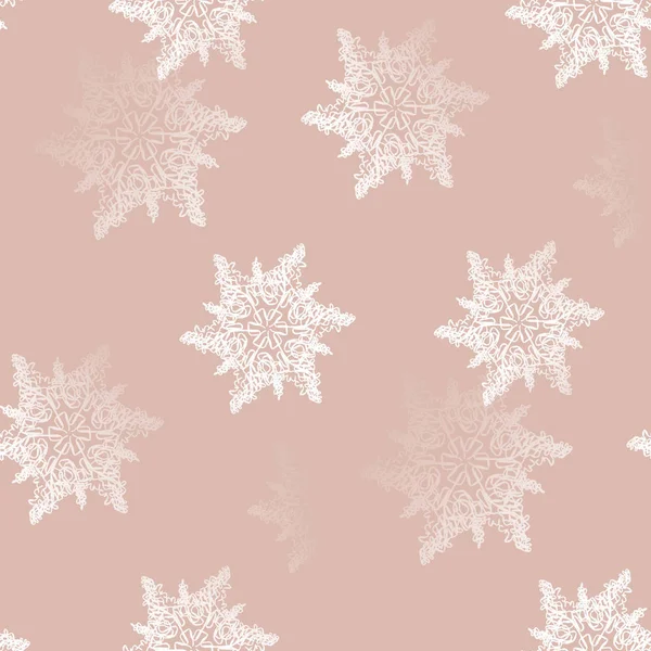Abstrait délicat flocons de neige blanc rose flou — Photo