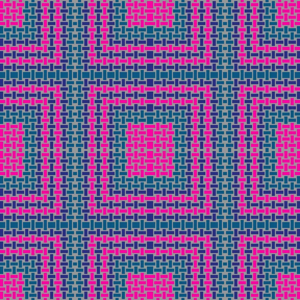 Τακτική τετράγωνα και παραλληλόγραμμα μοτίβο ματζέντα τιρκουάζ πράσινο μωβ γκρι — Φωτογραφία Αρχείου