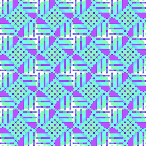 Regular circles and diamond pattern white blue mint green purple