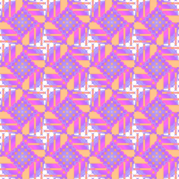 Patrón de diamante sin costura con círculos púrpura blanco violeta naranja — Foto de Stock