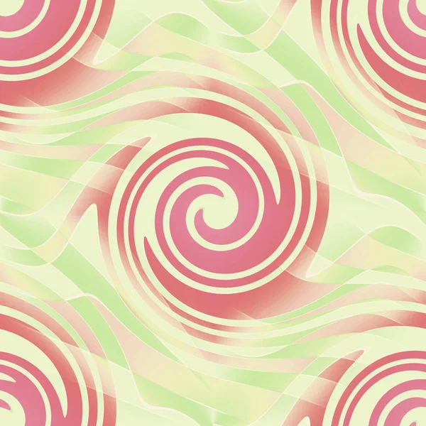 Spirale senza cuciture modello pastello rosso rosa beige verde pastello — Foto Stock