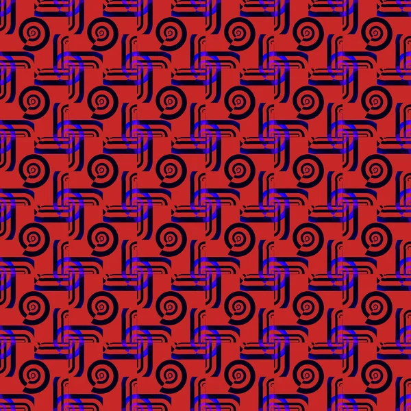 Απρόσκοπτη σπείρες μοτίβο κόκκινο πορφυρό μαύρο μπλε — Φωτογραφία Αρχείου