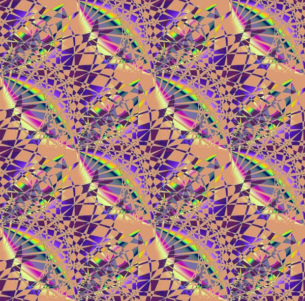 紫色で規則的な複雑なパターンが斜めに薄茶の陰します。 — ストック写真