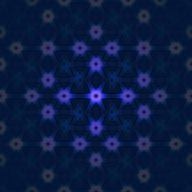 Merkezli soyut yıldız deseni koyu mavi mor kahverengi siyah