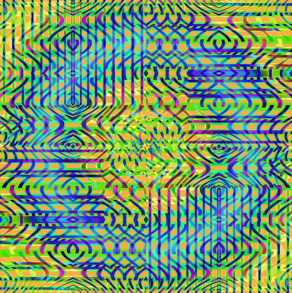 일반 복잡 한 원형 패턴 줄무늬가 여러 가지 빛깔된로 중심 이동 — 스톡 사진