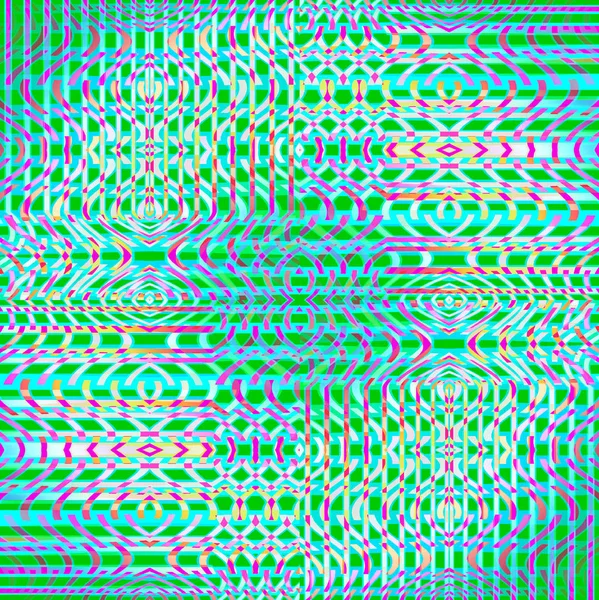 Karmaşık desen çok renkli wiggly çizgili ortalanmış