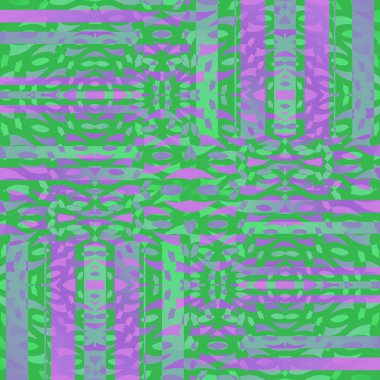 Yeşil menekşe mor kaymıştır düzenli karmaşık çizgili desen 