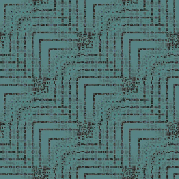 Regelbundna sömlös sicksack mönster turkos mörk grön grå brun diagonalt — Stockfoto