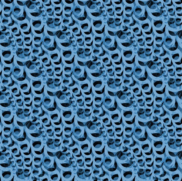 Regelmäßige nahtlose komplizierte Ellipsen Muster hellblau dunkelgrau überlagert diagonal — Stockfoto