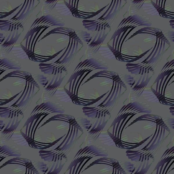 抽象的な幾何学的な背景 ミントの要素を持つ規則的な繊細なパターンの紫とグレーの色合い — ストック写真