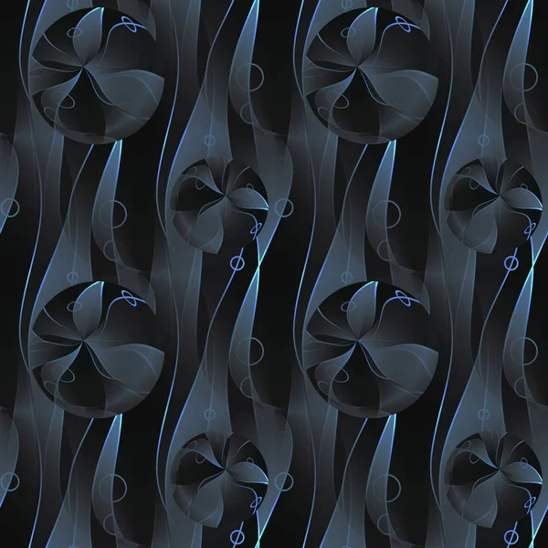 Абстрактний Геометричний Фон Одиночного Кольору Формальні Хвилясті Лінії Кола Сірих — стокове фото