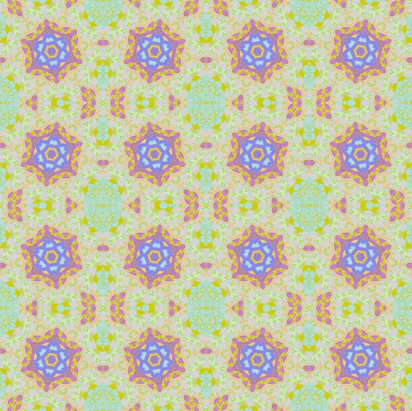 Абстрактний Геометричний Фон Звичайні Квіткові Прикраси Синій Фіолетовий Лайм Зелений — стокове фото