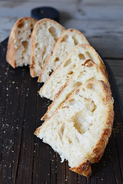 Homemade Freshly Baked Country Bread Made Wheat Whole Grain Flour — 스톡 사진