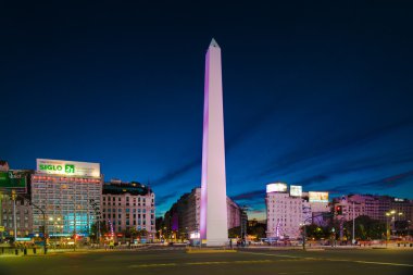 Night view of the Obelisk clipart