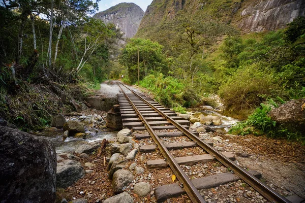 Σιδηροδρομική γραμμή στο Μάτσου Πίτσου — Φωτογραφία Αρχείου