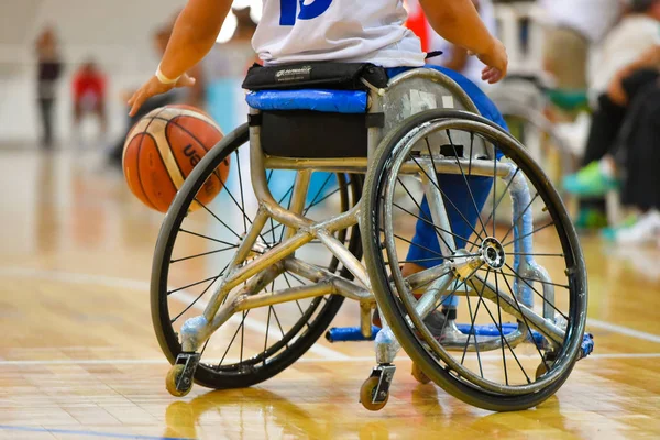 Wheelchair basketball game — Stock Photo, Image
