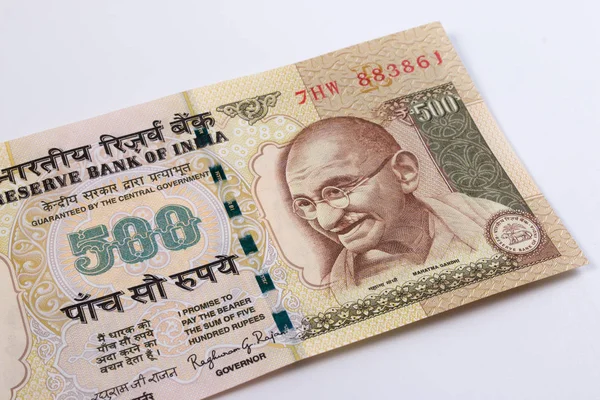 Nahaufnahme der indischen 500-Rupie-Banknote. — Stockfoto
