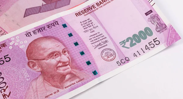 Nahaufnahme der neuen Rupie-2000-Banknote. — Stockfoto