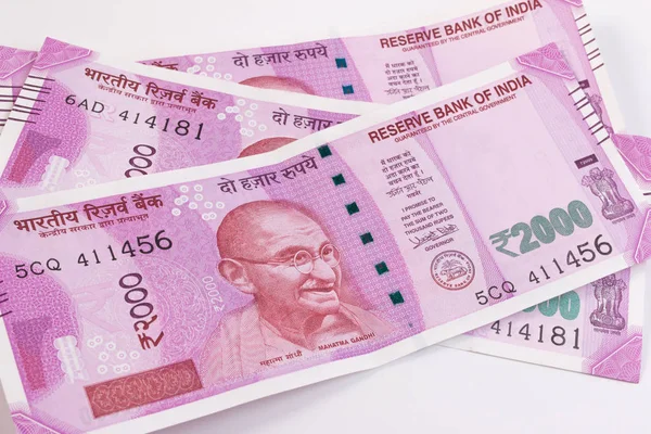 Close up of the new rupee 2000 banknote. — Stock Photo, Image