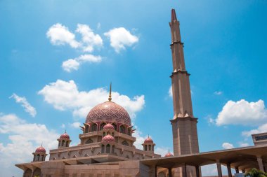 Putrajaya City yeni Federal Bölge Malezya güzel Mescidi Putra Camii.