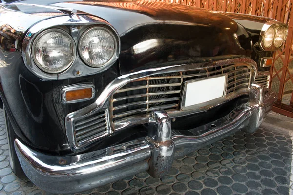 Reflektor Czarny Vintage Klasyczny Samochód Efektem Vintage Zdjęcia Stylu Widok — Zdjęcie stockowe