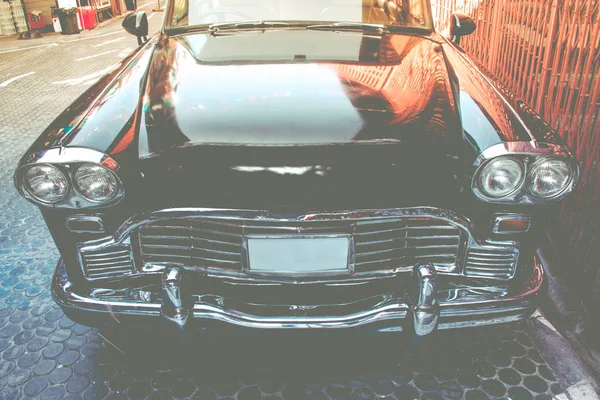 Headlight lamp black vintage classic car with vintage effect style pictures. — Stock Photo, Image