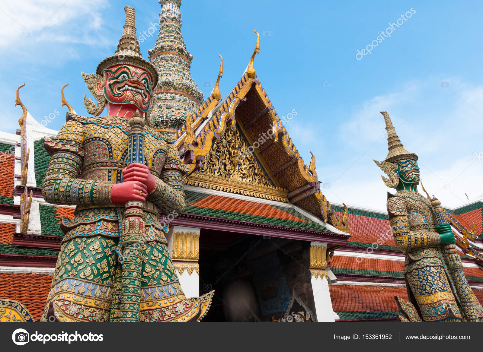 Guardián del demonio en wat phra kaew gran Palacio bangkok ...