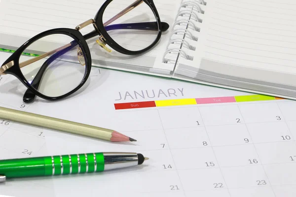 Sluiten Van Blanco Papier Met Tijdschema Voor Benoeming Afspraak Plan — Stockfoto