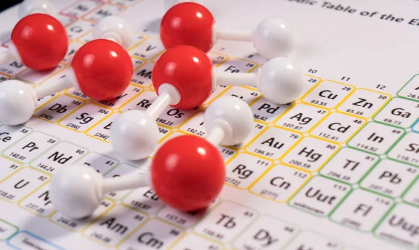 Chemistry Model Atom Molecule Water Scientific Elements Periodic Table Elements — 스톡 사진