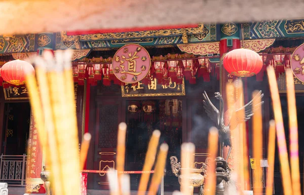Kinesisk Rökelse Stick Brännare Vid Helgedomar Wong Tai Sin Kinesiska — Stockfoto