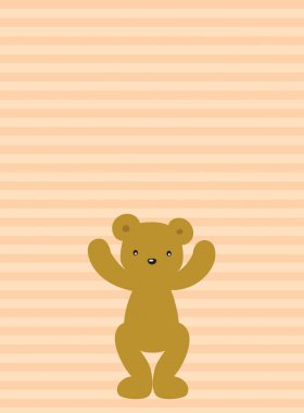 Komik ve tatlı hayvan kesim boz ayı