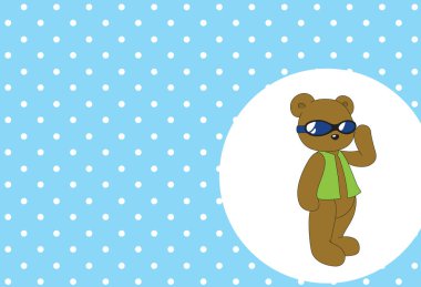 Ayı komik kar ile kesmek