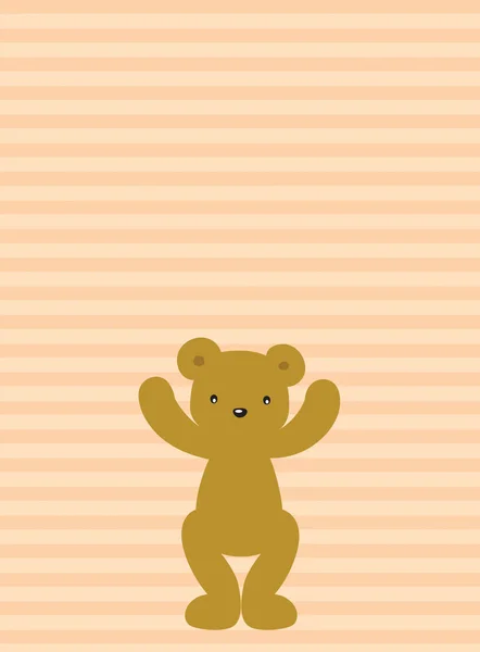 Κομμένο καφέ αρκούδα με το αστείο και γλυκό ζώο — Διανυσματικό Αρχείο
