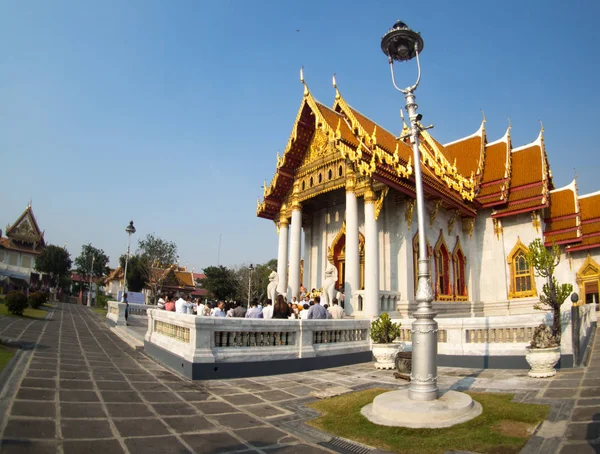Le temple de marbre (Wat Benchamabophit) à Bangkok Thaïlande — Photo