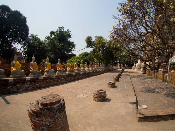 Estatua de Buda en Wat Yai Chaimngkol, Ayutthaya —  Fotos de Stock