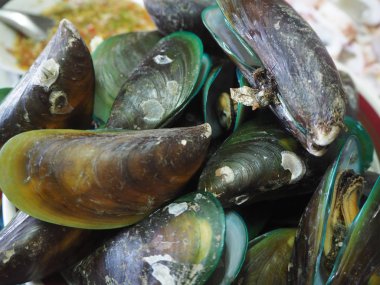 Midye sadece Tay sosu ile yemek için buharda