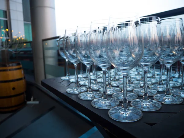 Glasses on the Shelf — Stock Photo, Image