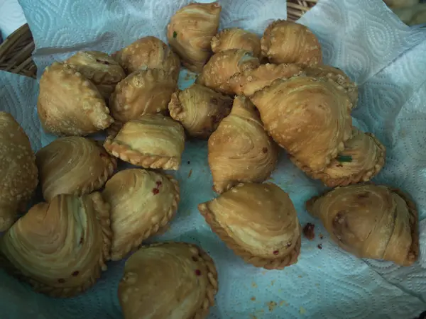 Kari s kořeněným sladkým bramborem, thajskými potravinami — Stock fotografie