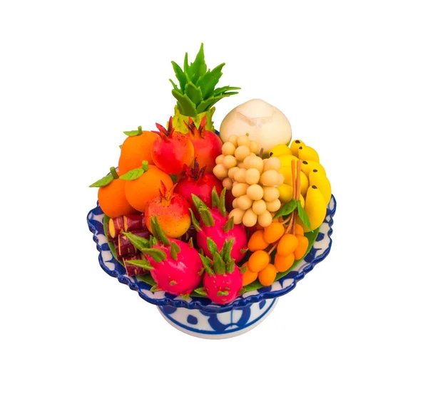 Handmade artificial fruit with the clipping path. Selection path — Stock Photo, Image