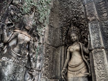 angkor tapınakta Bayon thom, siemreap, Kamboçya