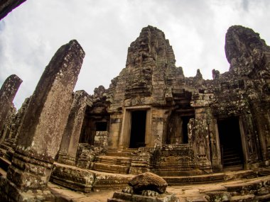 angkor tapınakta Bayon thom, siemreap, Kamboçya
