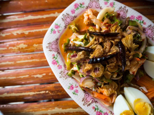 Wing Bean Shrimp Salad,Thai food — Stock Photo, Image