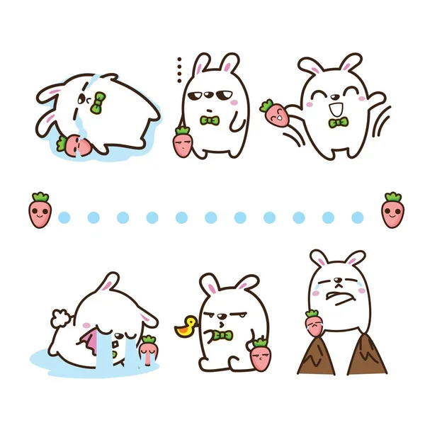 Ilustracja wektorowa królika na białym tle. — Wektor stockowy