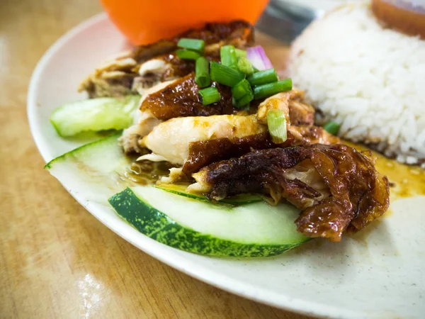 Arroz de frango Hainan em Penang, Malásia — Fotografia de Stock