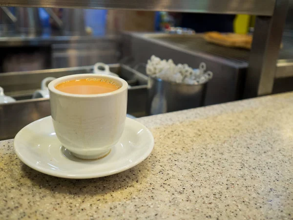 Singapore frukost kallas Kaya Toast, kaffe bröd och halv boi — Stockfoto