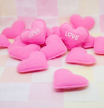 tatlı lov üzerinde pastel pembe kalp